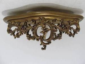 lot 247 image: Large Vintage Gilt SYROCO Ornate Wall Shelf