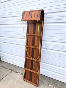 lot 4 image: Nice Vintage GLADDING Taboggan Snow Sled
