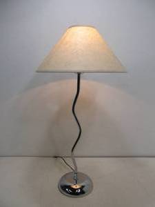 lot 296 image: Contemporary Abstract Polished Nickel Table Lamp