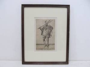 lot 303 image: Antique Carolus Dux Burgund Knight Portrait Sichem Print