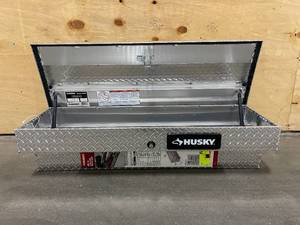lot 17 image: HUSKY 46.8 in. x 15.7 in. x 13.3 in. Aluminum Low Side Truck Box