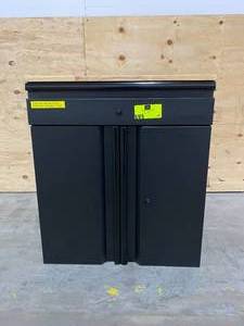 lot 20 image: HUSKY Heavy Duty Welded 28 in. W x 33 in. H x 21.5 in. D 20-Gauge Free Standing 1-Drawer 2-Door Steel Garage Base Cabinet
