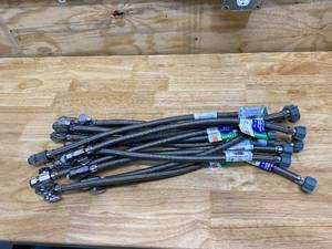 lot 41 image: BRASSCRAFT Lot of 14-  12 in. Nominal Push Connect x 12 in. FIP x 20 in. Brass SpeediOne Braided Connector and Valve