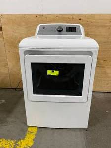 lot 86 image: GE 7.4 cu. ft. 120-Volt White Gas Vented Dryer with Sanitize Cycle, ENERGY STAR