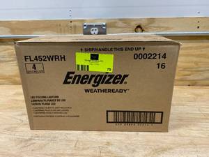 lot 75 image: ENERGIZER Lot of 4- Folding LED Lantern, WeatheReady Lantern