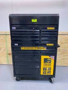 lot 79 image: DEWALT 41 in. 8-Drawer Top Tool Chest with 41 in. 5-Drawer Roller Cabinet Tool Chest