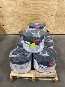 lot 102 image: GAF Lot of 8-  Cobra Exhaust Vent 10.5 in. x 20 ft. Mesh Roll Ridge Vent in Black - (Nail Gun Version)