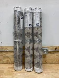 lot 89 image: JONATHAN Y Lot of 3-  Aisha Moroccan Triangle Geometric CreamBlack 3 ft. x 5 ft. Area Rugs