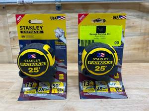 lot 90 image: STANLEY Lot of 2-  FATMAX 25 ft. Tape Measures