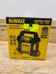 lot 110 image: DEWALT 1400 Peak Amp Jump Starter with Digital Compressor