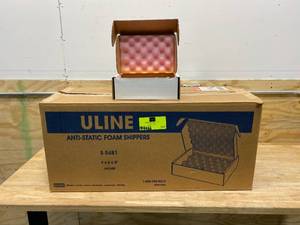 lot 117 image: ULINE Lot of 18-  9x6x3 Anti-Static Foam Shippers