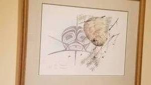 lot 27 image: Indigenous Wasp Nest Watercolor Print by Artist Sue Coleman Signed Numbered 223350