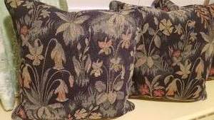 lot 65 image: Floral Tapestry Throw Pillows, set of 3