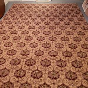 lot 18 image: Saxony Cypress Moss Area Rug, 16.4 x 10.5