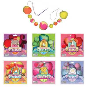 lot 385 image: Lot of 23 eeBoo Pom Pom Necklace Kits - Valued  $96