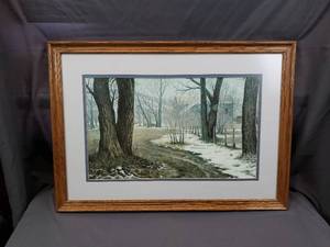 Wooded Trail to Shed Art Print
