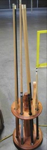 lot 124 image: Pool Stick Stand Full of Sticks & R...