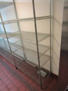 lot 14 image: (7) Wire Racks (2) 24X60X87 (2) 18X60X87 (1) 18X36X87 (1) 24X42X87 (1) 18X42X87