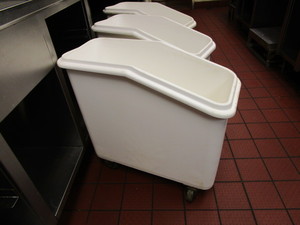 lot 63 image: (3) Food Prep Bins on Wheels