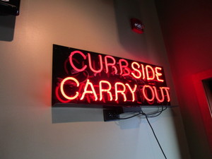 lot 68 image: Curbside Carry Out Neon Sign 40X15