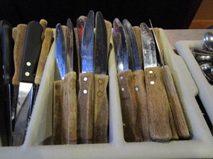 lot 135 image: Large Lot of Silverware & Steak Knives