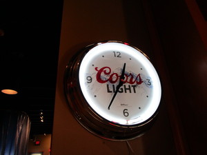 lot 161 image: 15 Coors Light Neon Clock