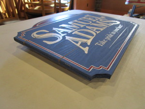 lot 186 image: Wood Sam Adams Sign