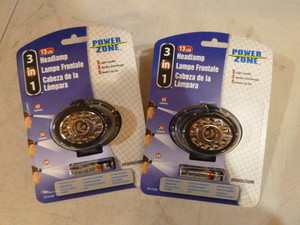 lot 55 image: 2 Power Zone 3 in 1 Head Lamps
