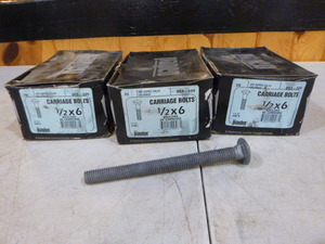 lot 84 image: 3 Boxes of Paulin 12 X 6 Carriage Bolts