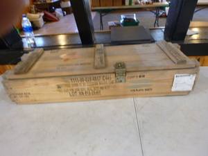 lot 100 image: Wooden Ammo Box