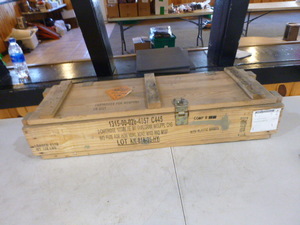 lot 101 image: Wooden Ammo Box