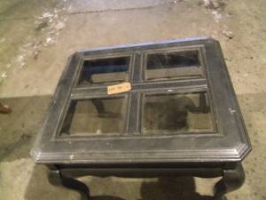 Gray End Table with Glass Squares...