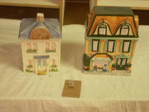 2 House cookie Jars...