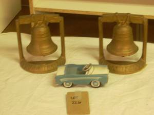 Liberty Bell Statues x2 1 ceramic C...