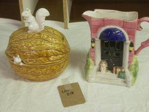 Nut Dish and House Pitcher...