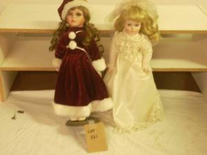 2 Porcelain Christmas Statues...