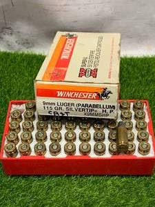 lot 34 image: 50 Rounds 9mm (SILVER TIP) Ammo Ammunition
