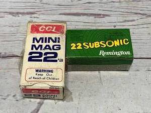 lot 39 image: 50 Rounds .22 Mini Mag & 50 Rounds .22 Subsonic Ammo Ammunition