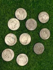 lot 46 image: Lot of 10 Eisenhower Dollars