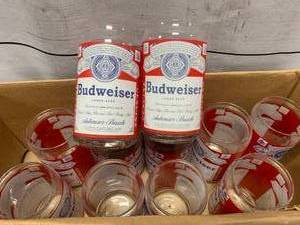lot 59 image: Lot of 11 Vintage Budweiser Glasses