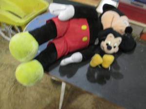 lot 20 image: (2) Vintage Mickey Mouse Stuffed An...