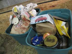 lot 43 image: (2) Totes of Misc, Items. Hulk Hoga...