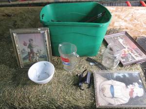 lot 59 image: Vintage Schmidt Glass Beer Pitcher,...