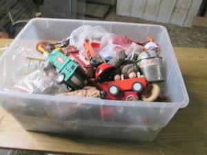 lot 98 image: Vintage Toys in Tote See Photos...