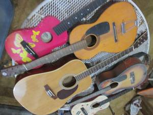 lot 116 image: (5) Guitars Missing Strings See ...