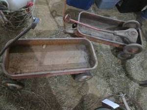 lot 130 image: (2) Vintage Wagons...