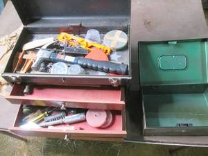 lot 158 image: Toolbox & Folton Strong Box...