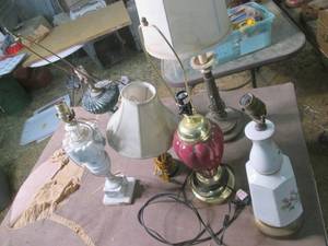 lot 163 image: Large Lot of Table Lamps...