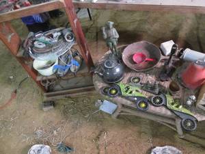 lot 217 image: Display Shelf Full of Contents, & W...