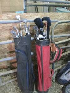 lot 248 image: (2) Golf Bags, Some With Clubs See...